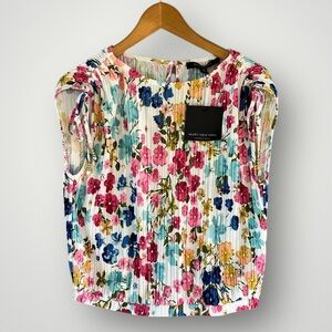 Marc New York Floral Pleated Blouse - Multicolor